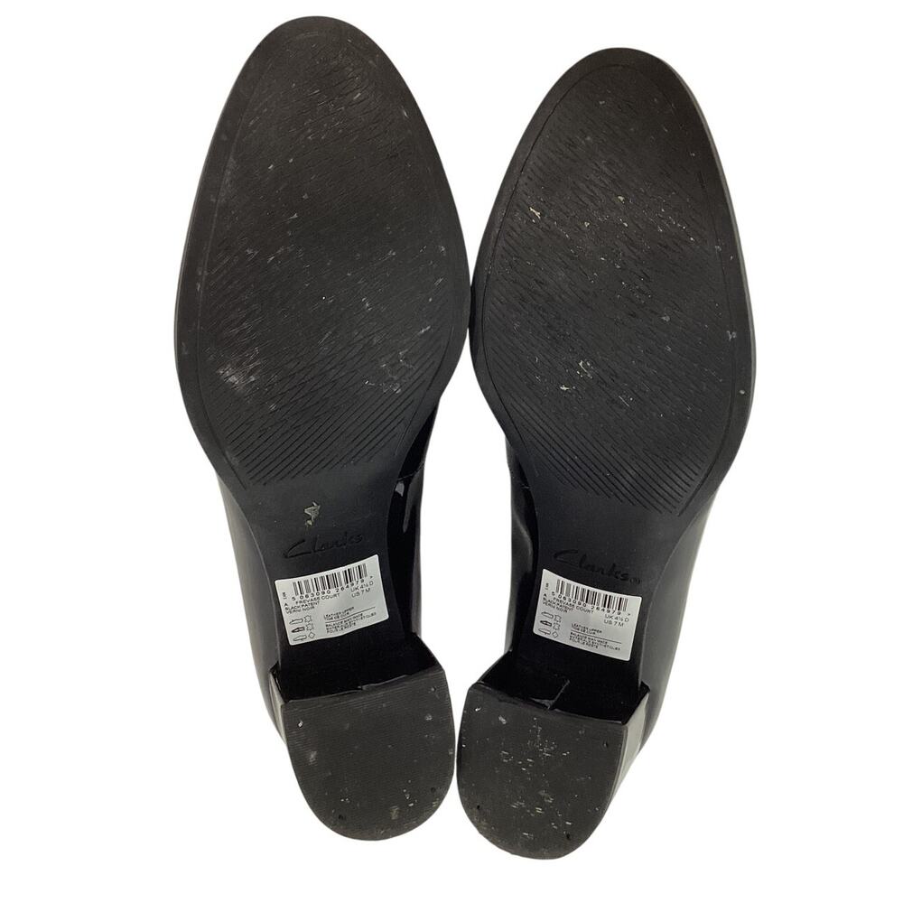 Clarks Sleek Black Patent Freva55 Pumps Size 7 M - Picture 5 of 5
